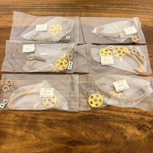 Set of 6 Ornate Brass Tone Drawer Handles French Provincial Furniture Hardware